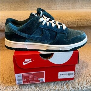 Nike Dunk Low Velvet Dark Atomic Teal Sneakers w Extra Laces NEW